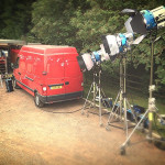 spotlight with generator