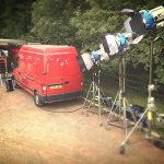 spotlight with generator